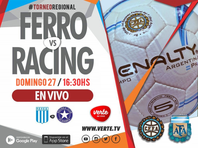 Ferro vs. Racing, en vivo por Verte